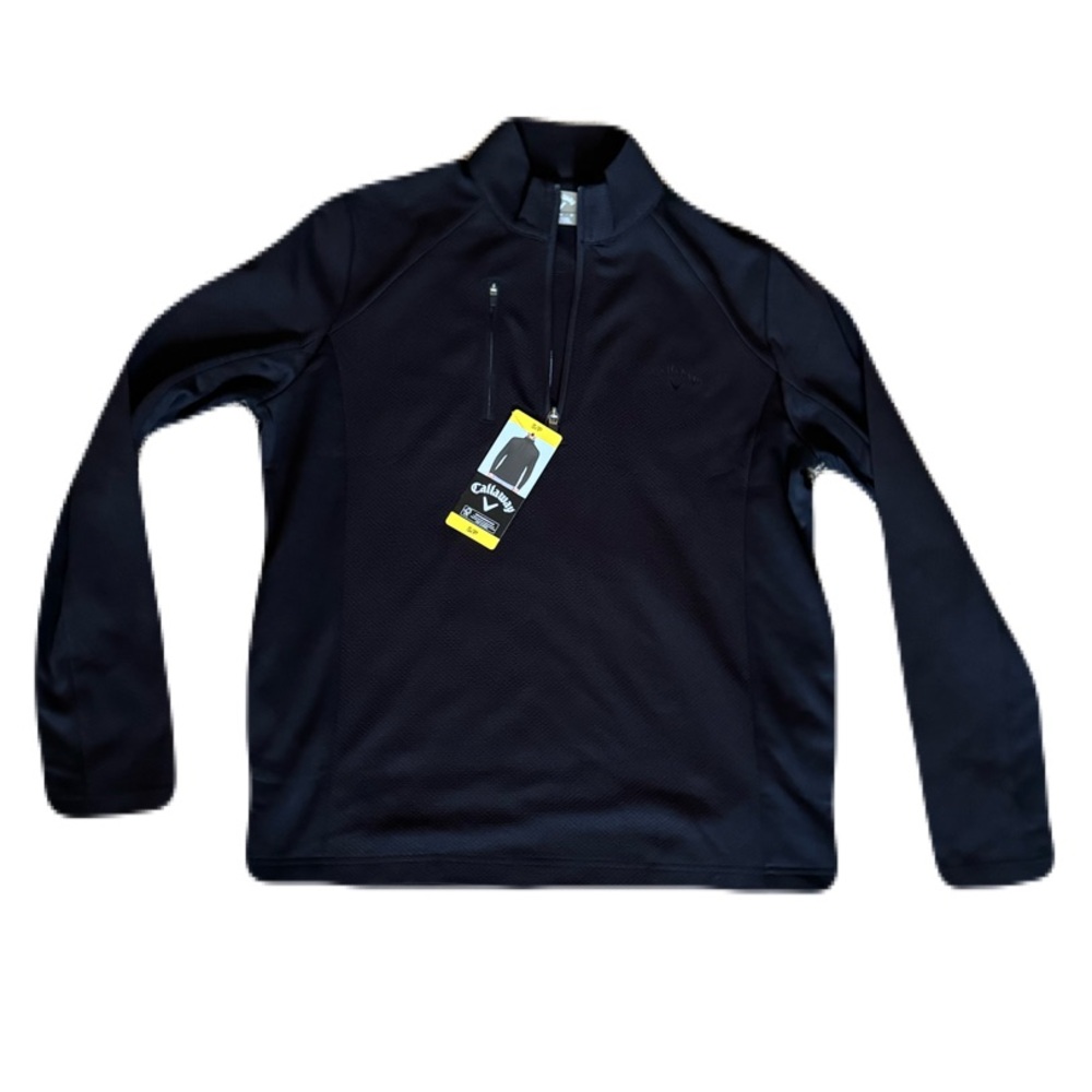 Callaway Golf 1/4 Zip Black Pullover Jacket Small NEW